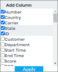 Add Column Menu