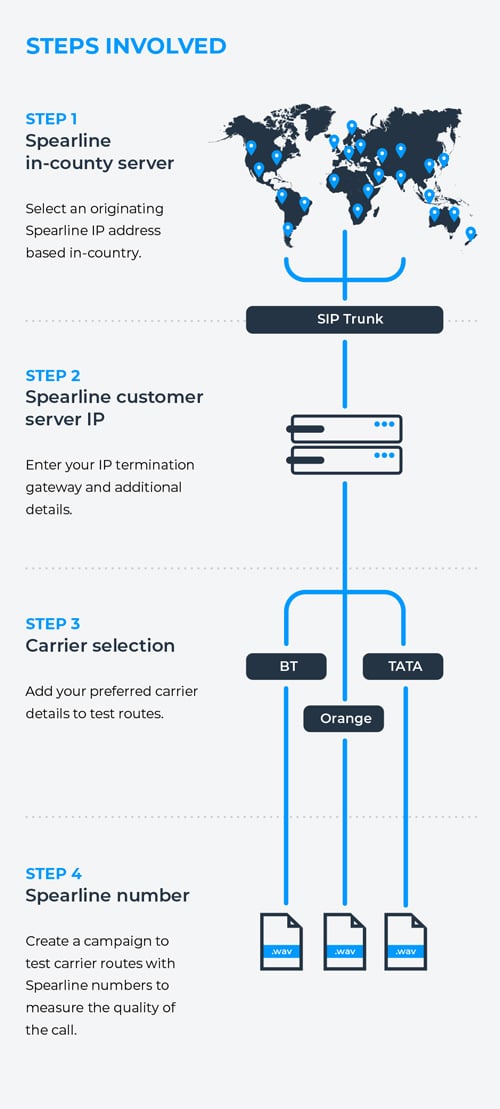 Illustration of the SIP-Route testing process